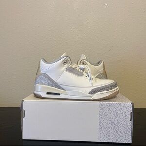 Authentic Air Jordan 3 Retro Craft ivory/grey/cream Sneakers Sz 10